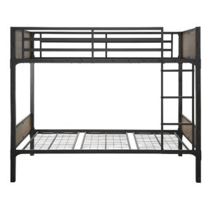 Walker Edison – Rustic Industrial Twin over Twin Wood Bunk Bed