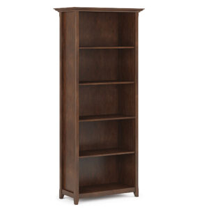 Simpli Home – Amherst 5 Shelf Bookcase – Russet Brown