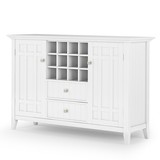 Simpli Home – Bedford Sideboard Buffet and Wine Rack – White