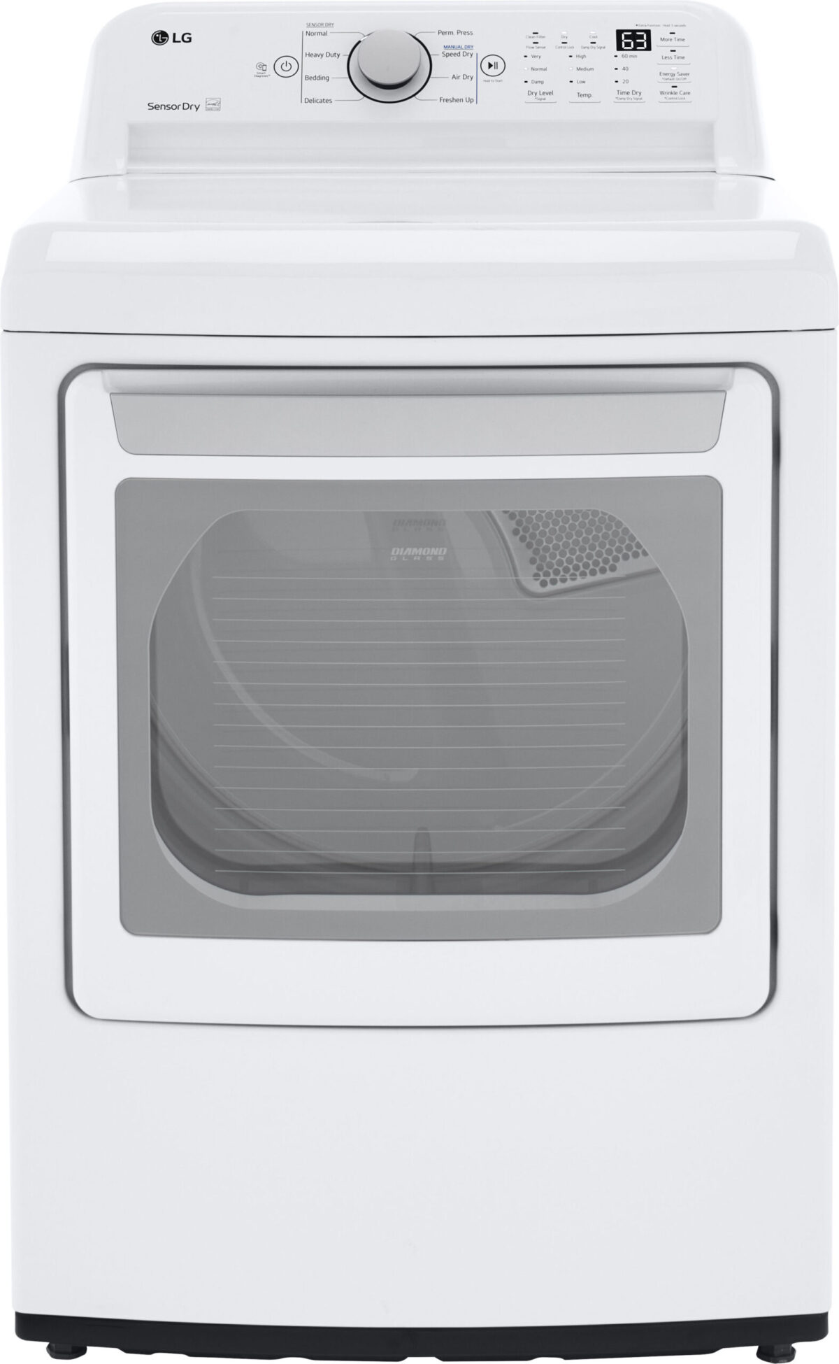 LG - 7.3 Cu. Ft. Gas Dryer with Sensor Dry - White