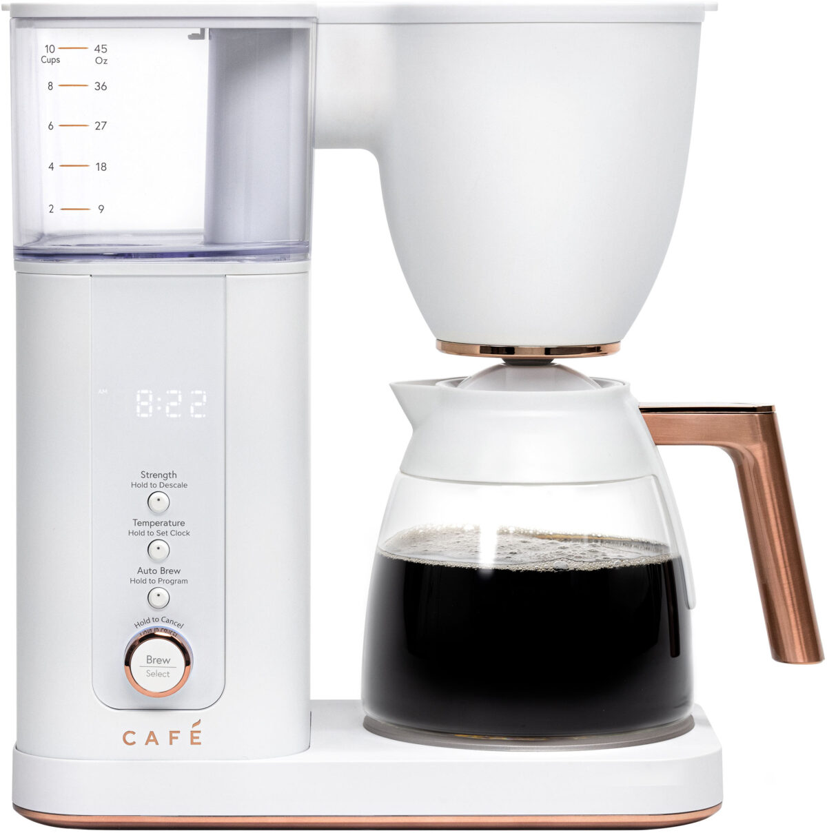 Caf - Smart Drip 10-Cup Coffee Maker with WiFi - Matte White