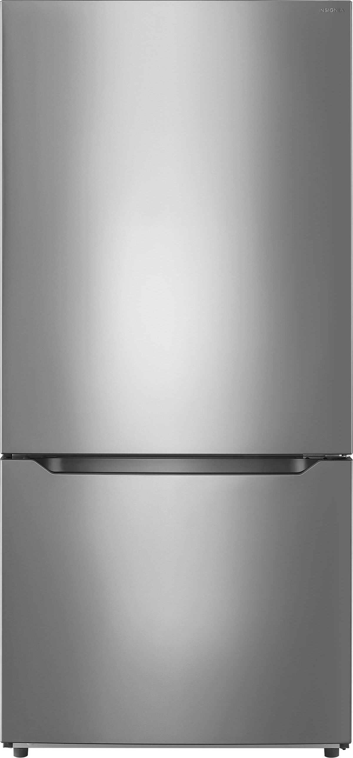 Insignia - 18.6 Cu. Ft. Bottom Freezer Refrigerator with ENERGY STAR Certification - Stainless Steel