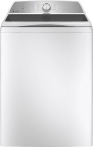 GE Profile – 5.0 Cu Ft High Efficiency Smart Top Load Washer with Smarter Wash Technology Easier Reach  Microban Technology – White