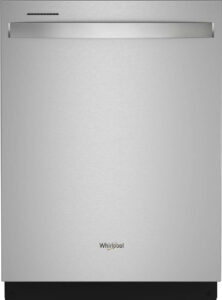 Whirlpool – 24″ Top Control Built-In Dishwasher with Stainless Steel Tub Large Capacity with Tall Top Rack 50 dBA – Stainless Steel