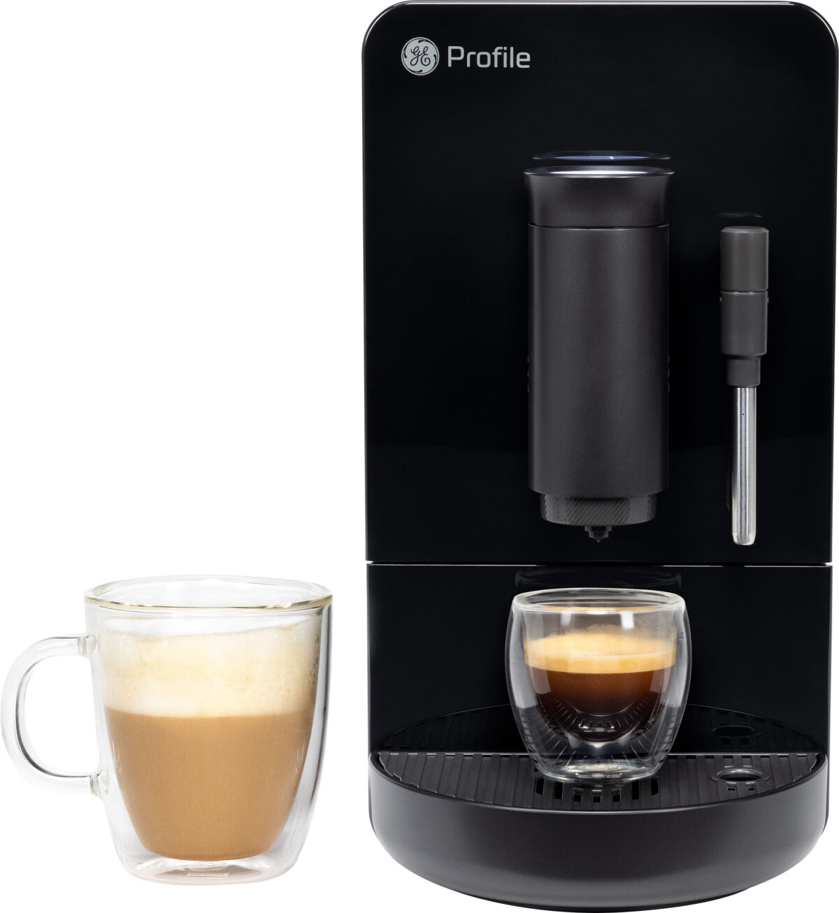 GE Profile - Automatic Espresso Machine with 20 bars of pressure Milk Frother and Built-In Wi-Fi - Black