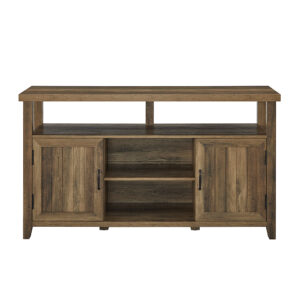 Walker Edison – Classic 2-Door TV Stand for Most TVs up to 65 – Rustic Oak