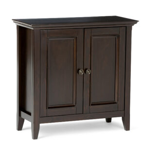 Simpli Home – Amherst Low Storage Cabinet – Hickory Brown