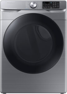 Samsung – 7.5 Cu. Ft. Stackable Smart Electric Dryer with Steam Sanitize+ – Platinum