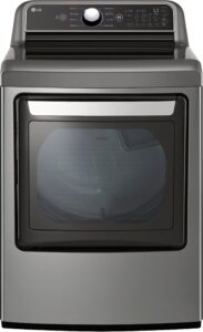 LG – 7.3 Cu. Ft. Smart Electric Dryer with EasyLoad Door – Graphite Steel