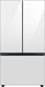 Samsung – BESPOKE 30 cu. ft. 3-Door French Door Smart Refrigerator with Beverage Center – White Glass