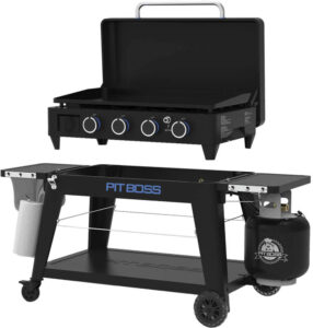 Pit Boss – Ultimate Outdoor Gas 4-Burner Griddle – Black