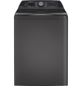 GE Profile – 5.4 Cu Ft High Efficiency Smart Top Load Washer with Smarter Wash Technology Easier Reach  Direct Drive Motor – Diamond Gray