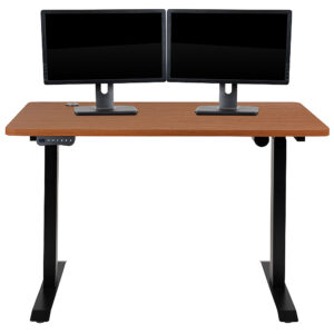 Alamont Home – Tanner Rectangle Modern Engineered Wood  Home Office Desk – Mahogany