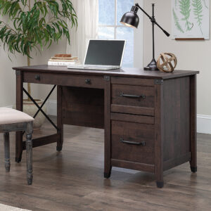 Sauder – Carson Forge Desk w/ Drawers – Coffee Oak