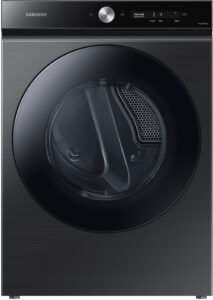 Samsung – BESPOKE 7.6 Cu. Ft. Stackable Smart Electric Dryer with Steam and Super Speed Dry – Brushed Black