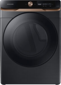 Samsung – 7.5 Cu. Ft. Stackable Smart Electric Dryer with Steam and Super Speed Dry – Brushed Black