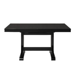 Walker Edison – Modern Farmhouse Expandable Trestle Dining Table – Antique Black