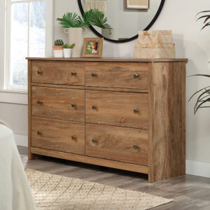 Sauder – River Ranch 6 Drawer Dresser – Grand Walnut