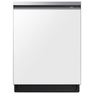 Samsung – Bespoke AutoRelease Dry Smart Built-In Stainless Steel Tub Dishwasher with 3rd Rack StormWash+ 42 dBA – White Glass