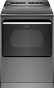 Whirlpool – 7.4 Cu. Ft. Smart Gas Dryer with Steam and Advanced Moisture Sensing – Chrome Shadow