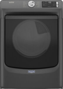 Maytag – 7.3 Cu. Ft. Stackable Electric Dryer with Extra Power Button – Volcano Black