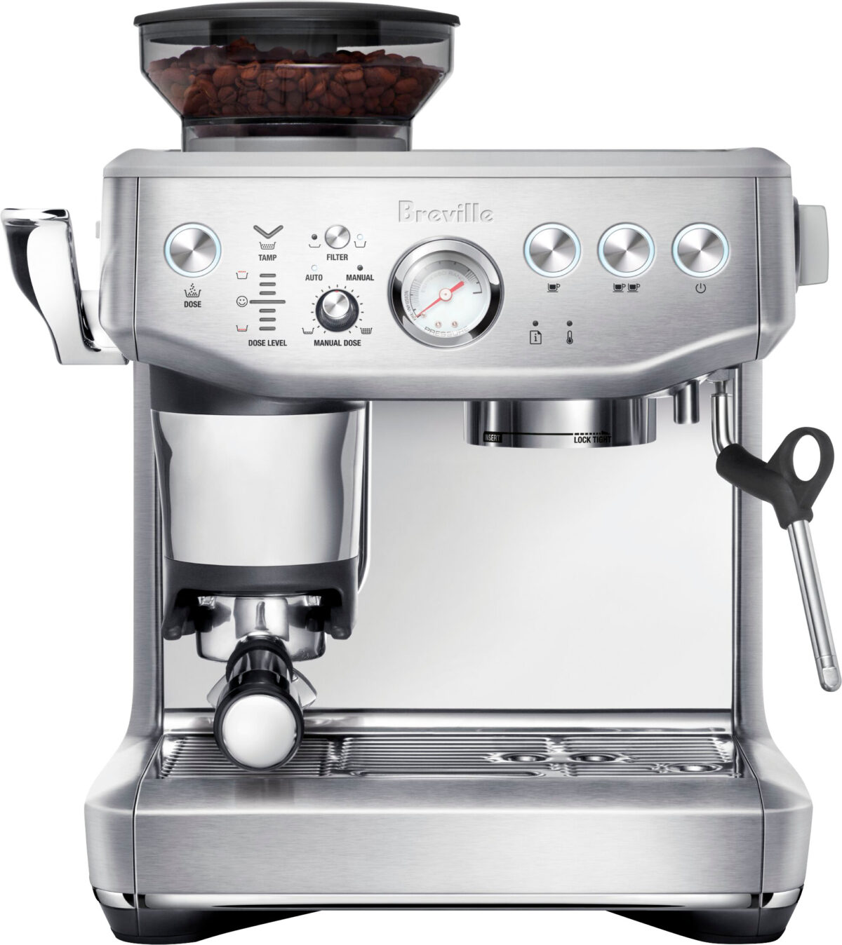 Breville - the Barista Express Impress Espresso Machine - Brushed Stainless Steel