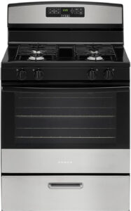 Amana – 5.1 Cu. Ft. Freestanding Gas Range with Bake Assist Temps – Stainless Steel