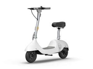 OKAI – Ceetle Pro Electric Scooter with Foldable Seat w/35 Miles Operating Range  15.5mph Max Speed – White