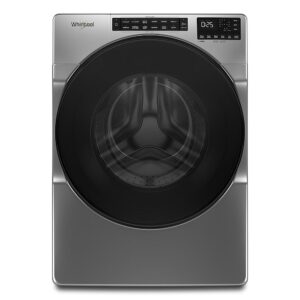 Whirlpool – 5.0 Cu. Ft. High-Efficiency Stackable Front Load Washer with Tumble Fresh – Chrome Shadow