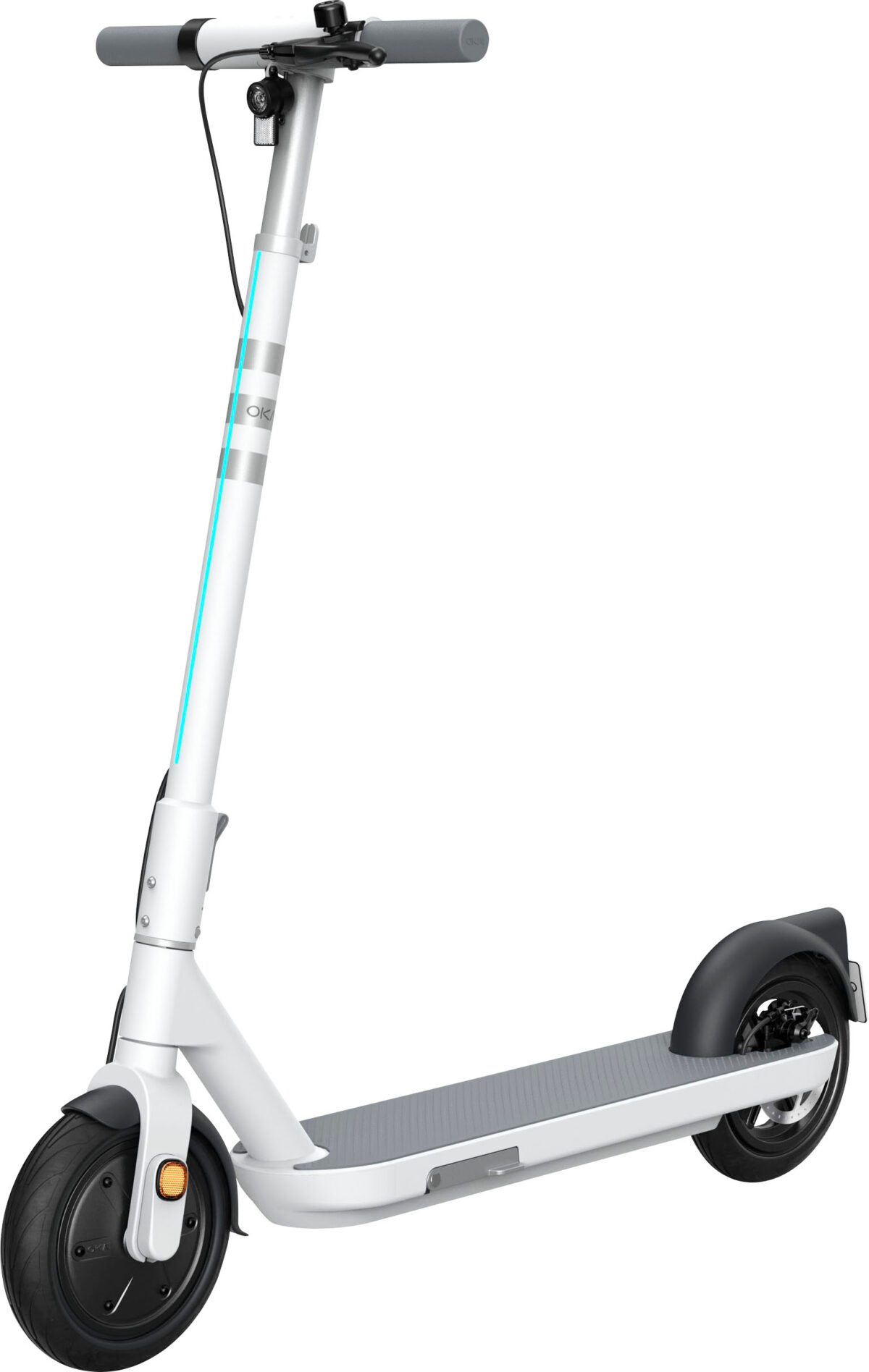 OKAI - Neon Lite Foldable Electric Scooter w/ 18.6 Miles Max Operating Range 15.5 mph Max Speed - White