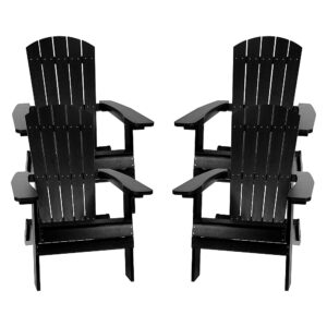 Alamont Home – Charlestown Adirondack Chair (set of 4) – Black