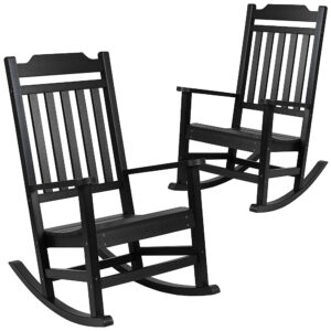 Alamont Home – Winston Rocking Patio Chair (set of 2) – Black