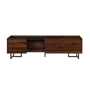 Walker Edison – Contemporary Low TV Stand for TVs up to 65 – Dark Walnut