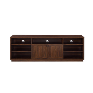 Walker Edison – Transitional Open and Closed-Storage Media Console for TVs up to 75 – Dark Walnut