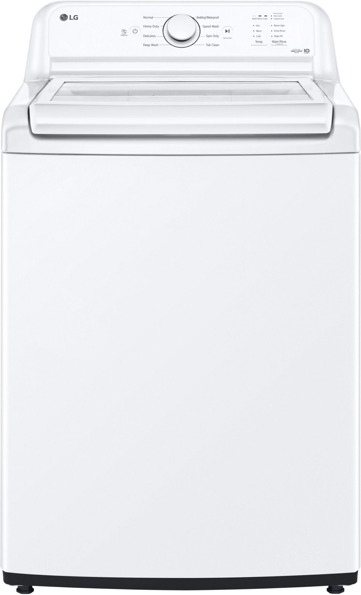 LG - 4.1 Cu. Ft. High-Efficiency Top Load Washer with TurboDrum Technology - White