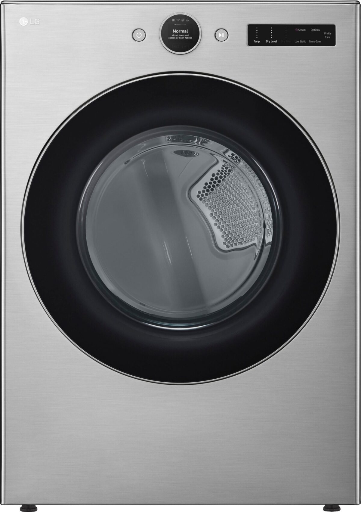 LG - 7.4 Cu. Ft. Smart Gas Dryer with Steam and Sensor Dry - Graphite Steel