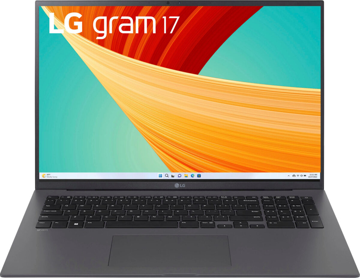 LG gram 17 Laptop - Intel Evo Platform 13th Gen Intel Core i7 with 32GB RAM - 2TB NVMe SSD - Charcoal Gray