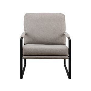 Walker Edison – Modern Metal-Arm Accent Chair – Mushroom