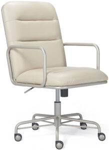 Finch – Franklin Upholstered Office Chair – Bonded Leather – Cream