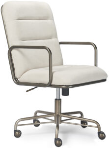 Finch – Franklin Upholstered Office Chair – Fabric – Soft White