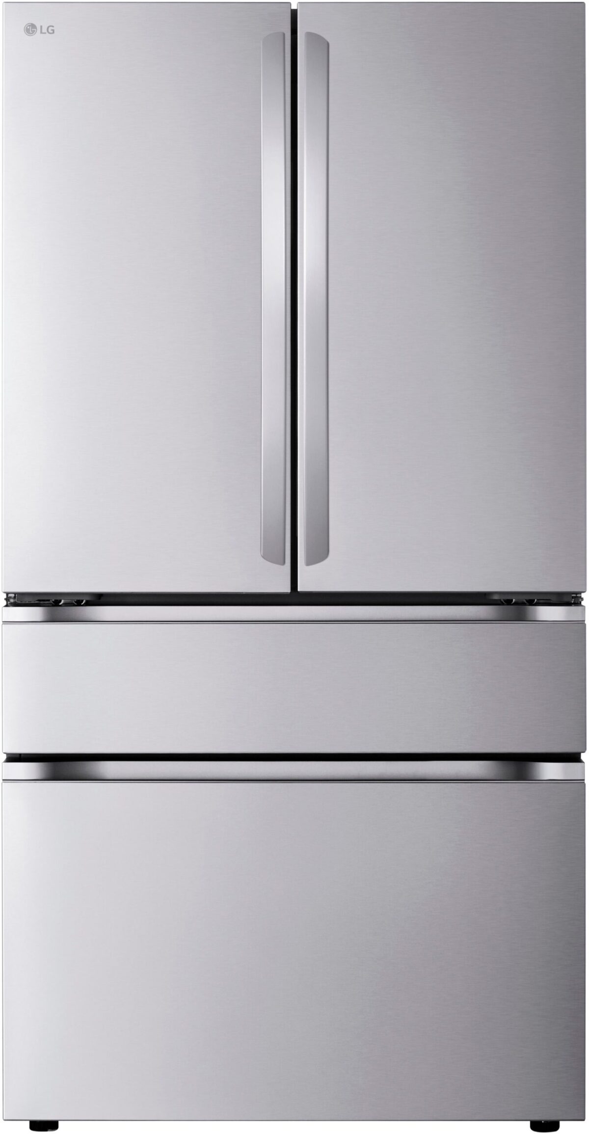 LG - Standard-Depth MAX 29.6 Cu. Ft. 4-Door French Door Smart Refrigerator with Full-Convert Drawer - Stainless Steel