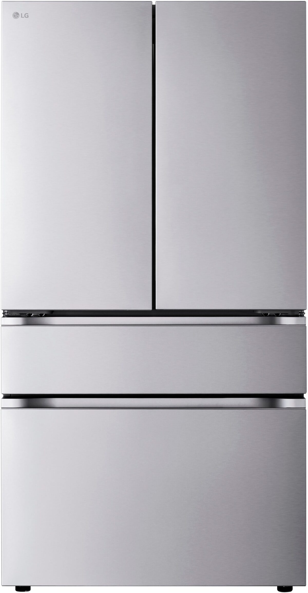 LG - Standard-Depth MAX 29.6 Cu. Ft. 4-Door French Door Smart Refrigerator with Full-Convert Drawer - Stainless Steel