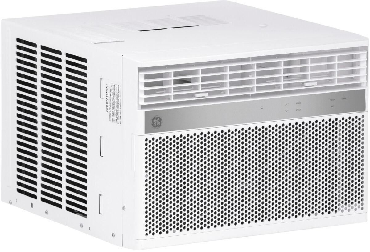 GE - 350 Sq. Ft. 8000 BTU Smart Window Air Conditioner - White