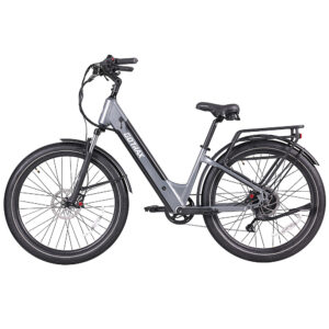 GoTrax – CTI3 Step Thru eBike w/ 45mi Max Operating Range and 20mph Max Speed – Gray