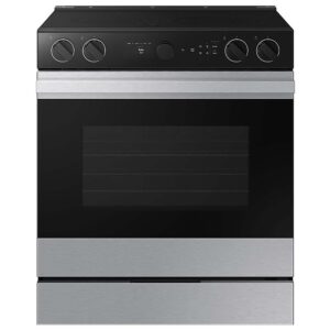 Samsung – Bespoke 6.3 Cu. Ft. Slide-In Electric Range with Smart Oven Camera – Stainless Steel