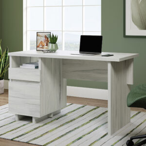 Sauder – Porto Palma Single Ped Desk Ha – SGS Laminate Haze Acacia