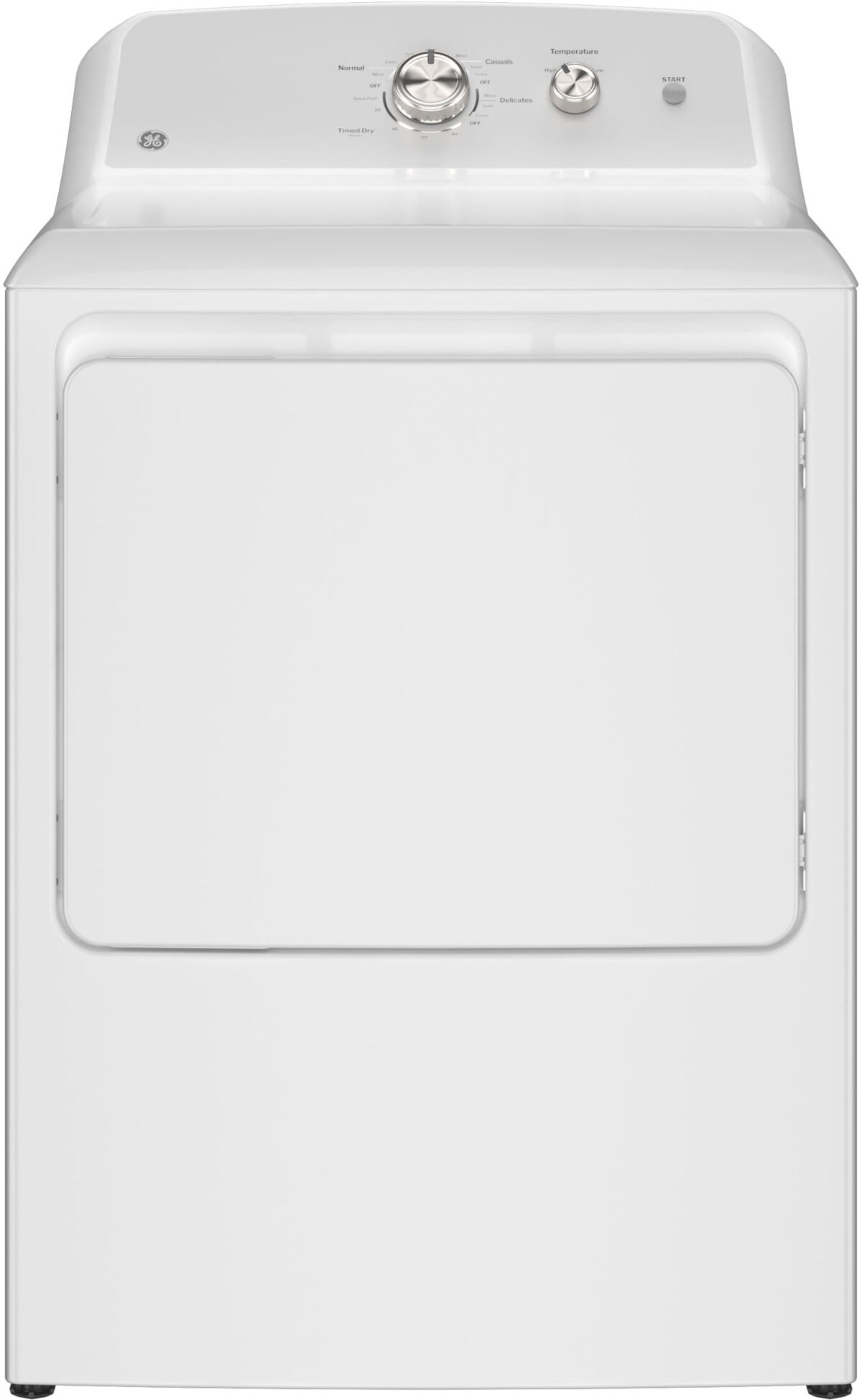 GE - 7.2 Cu. Ft. Electric Dryer with Long Venting up to 120 Ft. - White with Silver Matte