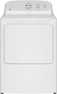 GE – 7.2 Cu. Ft. Electric Dryer with Long Venting up to 120 Ft. – White with Silver Matte