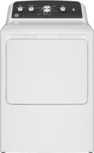 GE – 7.2 Cu. Ft. Electric Dryer with Long Venting up to 120 Ft. – White with Matte Black