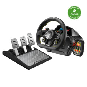 Turtle Beach VelocityOne Race Wheel  Pedal System for Xbox Series XS Windows PCs  Force Feedback  Three Pedals – Black